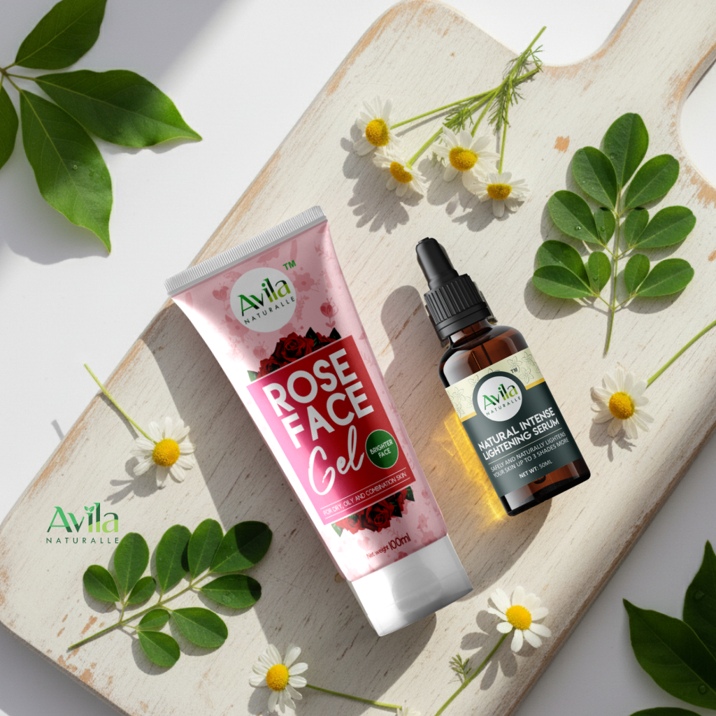 Soothing skincare-themed graphic with Natural Glow Boosters for Sensitive Skin, showcasing gentle natural ingredients like that calm and brighten delicate skin.