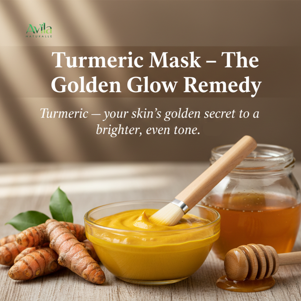 Turmeric face mask made from natural source for fading dark spots naturally.